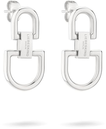LIEBESKIND BERLIN Damen Schmuck - D-Link Kette, Armband und Ohrringe aus Edelstahl – Moderner Statement Schmuck