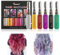 Gireatick 6 Farben Sofort Haarfarbe Farbstoff Temporäre Haar Wimperntusche für Mädchen & Frauen, Waschbar Haarfarbe Kreide Regenbogen Haar Wimperntusche für Geburtstag Cosplay DIY (B, box)