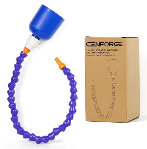 CENFORGE 65 cm Flexible Long Funnel For Car - Automotive Oil Funnel for Transmission Fluid, Engine Oil & Coolant - Hands-Free Design for Hard-to-Reach Areas - Universal Fit for Cars & Motorcycles