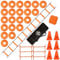 22 Yards Pro Agility Speed Ladder & Cones Football Training Equipment for Kids & Adults Kit Agility Training Footwork Drills | Hurdles Goalkeeper Training Equipment (Orange)