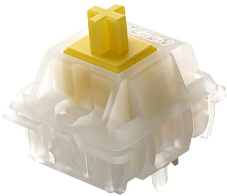 GATERON KS-3X1 V2 Milky Yellow Pro Pre-lubed 5 Pin Linear Keyboard for MX Gaming Mechanical Keyboard (70 Pcs, Milky Yellow Pro)