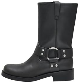 ONLY, Onlbax-1 Pu Biker Boot Donna, Nero, 37 EU