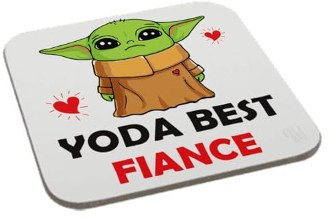 Baby Yoda Best Fiance Coaster Humour Christmas Novelty Funny Gift Birthday XMas Secret Santa Present Men Women Tea Coffee Perfect Mugs®