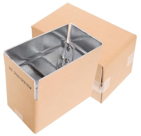 MUCKLILY 2stücke Isolierte Versandboxen Für Kühllagerung Wiederverwendbare Kühlboxen Mit Aluminiumfolienisolierung Kalte Versandbehälter Für Frische Lebensmittel
