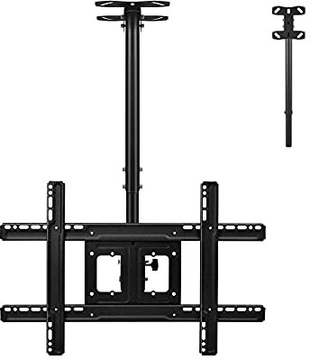 Soporte de pared ajustable para TV de movimiento completo para televisores planos y curvos de 26 a 65 pulgadas de hasta 50 kg, montaje en techo de 1 m