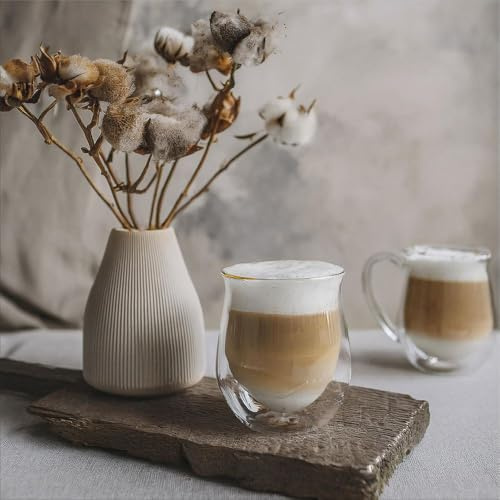 artissimo Glasbild 30x30 cm Küchenbild: Stillleben mit Kaffee AG5622A - Bild aus Glas, Wandbild Küche Landhaus Boho hell