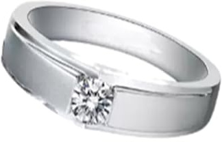 Ring Weißgold 18K, Ring Silber mit 0,25 Ct Diamant Größe 53 (16.9) Beste Freundin Geschenke
