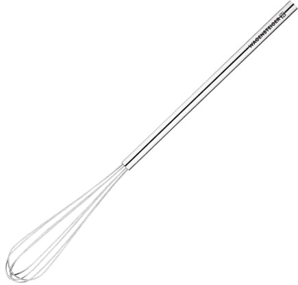 Long Handle Stainless Steel Whisk – 31 cm / 12.2 Self-Standing Kitchen Whisk for Eggs, Batter, Sauces, Matcha & Coffee – Durable, Precision Mixing Tool