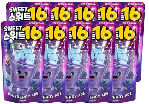 Sweet16 Blaubeerlimonade koreanisch zuckerfrei 200ml 10er Pack