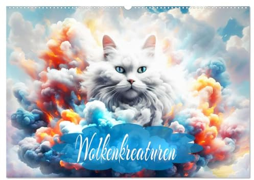Wolkenkreaturen (Wandkalender 2026 DIN A2 quer), CALVENDO Monatskalender: Wenn die Wolken zum Leben erwachen, mit KI erstellt. (CALVENDO Tiere)