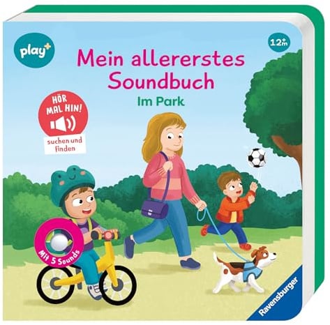 Ravensburger Play+ Mein allererstes Soundbuch: Im Park, Baby-Buch ab 1 Jahr, Sachen suchen und hören: Sachen suchen und hören