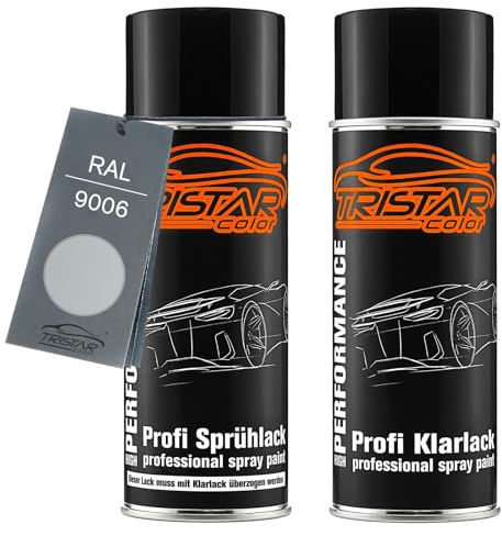 TRISTARcolor RAL 9006 Weissaluminium Metallic Spraydose inkl. Klarlack matt je 400ml
