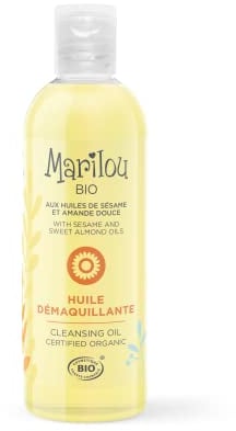 Marilou Bio - Huile Démaquillante aux huiles bio de Sésame, d'Abricot et d'Amande Douce - Formule Bio - 100% d'ingrédients d'origine naturelle - 100 ml