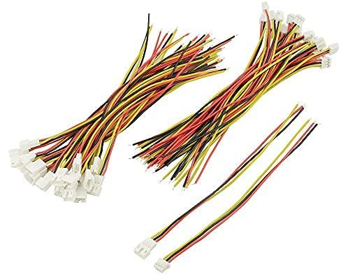 BGTXINGI 40PCS (20Pairs) 2,0 mm 3-polige Buchse mit Stecker und 10 cm Anschlusskabel für LED-Lichtleiste 3,9 Zoll Kompatibel mit JST PH