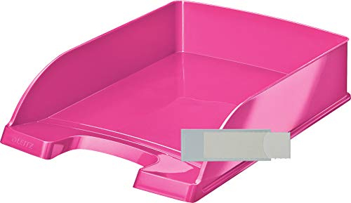 Leitz Briefkorb Wow A4 (10 - Pack + 20 Schildchen, Pink)
