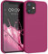 kwmobile Handyhülle für iPhone 12 mini Hülle, für iPhone 12 mini Case - Hülle Silikon - kabelloses Laden - Himbeer Pink