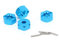 VGEBY Dadi Esagonali per Ruote in Metallo, 1 Set Dado per Mozzi Esagonali per Ruote in Lega di Alluminio da 5 Mm per WLtoys 1/14 144001 RC Car(Blu 1266B)