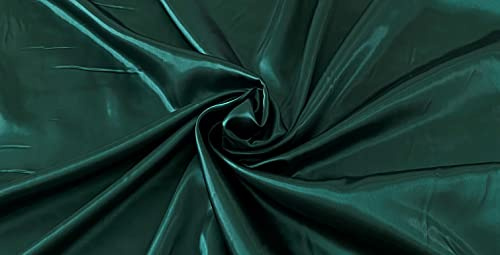 100% Polyester/Poly Silk Premium Silky Satin Fabric, Dressmaking, Wedding, Prom - Dress Craft Fabric Material 58 - 150 cm Wide Sold As 1 Meter Pre - Cut Lengths (Bottle Green, 2 Meter)