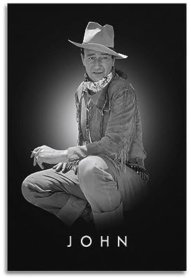 VZRSQZK Schauspieler John Wayne Poster, dekoratives Gemälde, Leinwand, Wandposter und Kunstdruck, modernes Familienschlafzimmer-Dekor-Poster, 20 x 30 cm