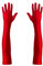 Oblique Unique® Damen Handschuhe Lang Handschuh für Hochzeit Fasching Karneval Motto Party Kostüm Accessoire für Halloween (Rot)