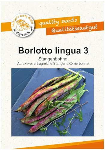 Bohnensamen Borlotto lingua 3 Stangenbohne