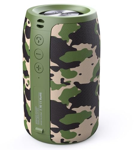 ZEALOT Cassa Bluetooth, Altoparlante Portatile, Outdoor, Bluetooth 5.0, Impermeabile, Stereo Rumoroso, Bassi Incredibili, 1500 Minuti Tempo di gioco con AUX/TF/USB per viaggi a casa