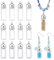 PH PandaHall 12 Ensemble Pendentif Flacon en Verre avec Bouchon à Vis Pendentifs Suspendus Bouteilles de Souhaits 30~42mm Bouteille en Verre Creuse Breloque pour Boucles D'Oreilles Pendentif
