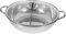 DONFAMDS Pot De Canard Mandarin Transporteurs Marmite Double Face Chaud Hotpot Compatible Casserole à 2 Compartiments Préparation Nourriture à La Vapeur Instantané Prf Silver