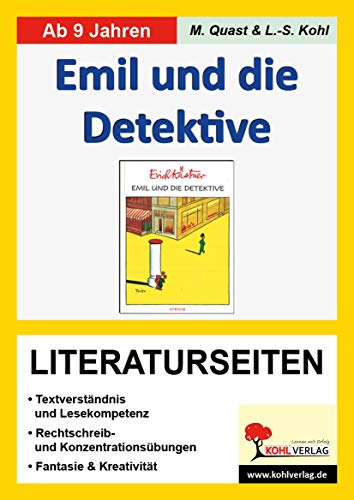 Emil und die Detektive - Literaturseiten: Begleitmaterial mit Arbeitsblättern zur Lektüre