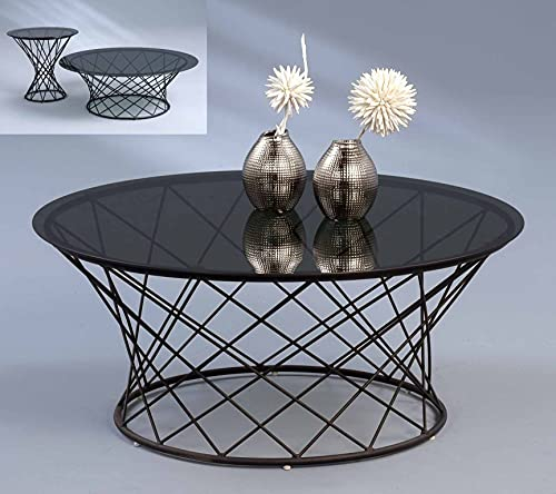 M2 Kollektion Noa Couchtisch, Metall, Schwarz, 80 x 80 x 35 cm