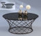 M2 Kollektion Noa Couchtisch, Metall, Schwarz, 80 x 80 x 35 cm