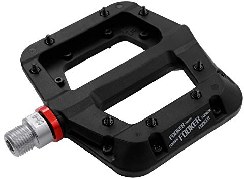 FOOKER MTB-Pedale, Mountainbike-Pedale, 3 Lager, rutschfest, leicht, Nylonfaser, Fahrrad-Plattform-Pedale für BMX, MTB, 9/16 Zoll
