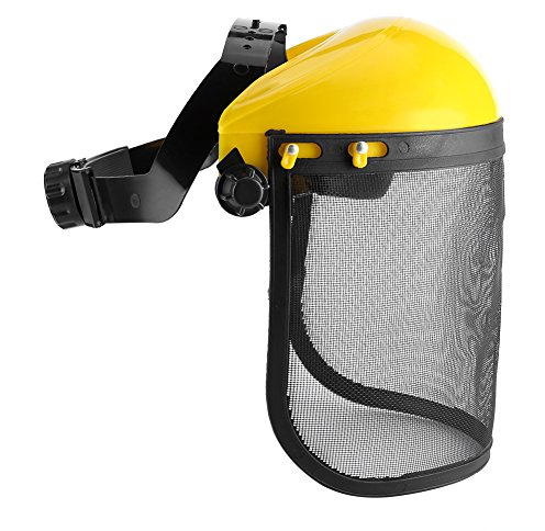 Cappello con elmetto protettivo con visiera integrale Visiera a rete con visiera Visiera a rete per protezione forestale Visiera con visiera a rete regolabile leggera, universale