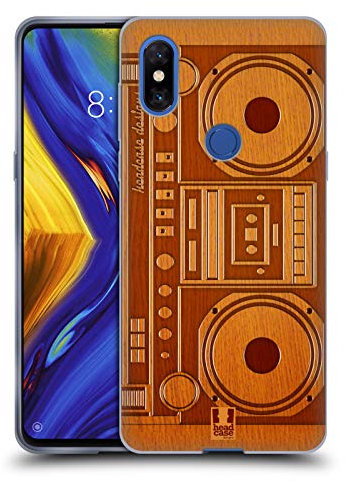 Head Case Designs Boombox Gadget Aus Holz Soft Gel Handyhülle Hülle kompatibel mit Xiaomi Mi Mix 3