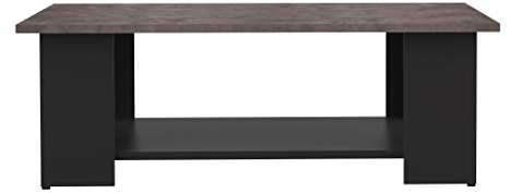 Amazon-Marke: Movian Couchtisch, rechteckig, 67 x 89 x 30.5 cm, Rückseite mit Beton-farbener Platte