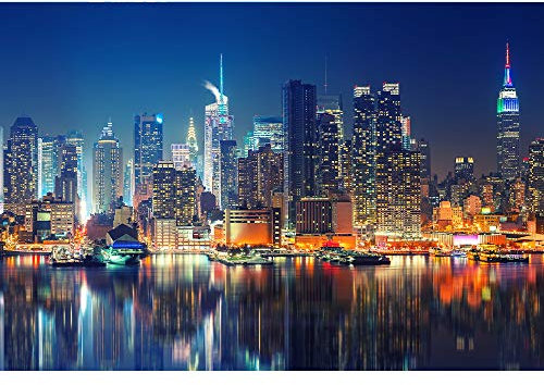 Joyshare Jigsaw Puzzle,New York City Skyline Jigsaw Puzzles 1000 Pieces for Adult, DIY Puzzles Educational Brain Challenge Games for Adults,Jigsaw Puzzle with Poster（50×70cm/27.55 x 19.68）