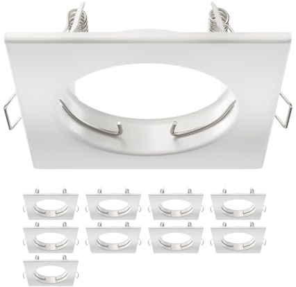 ledscom.de 10 pièces cadre d'encastrement au plafond RIR, carré, blanc mat