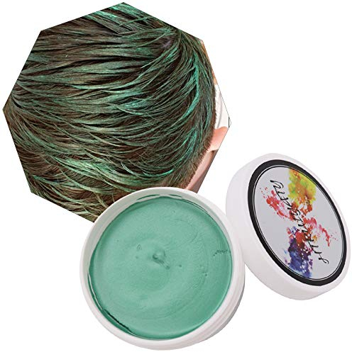 Cera Cabello Para Pelo Unisexo Cera para el cabello Lavable Tinte Temporal Capilares Apta para fiesta Halloween Navidad-Verde