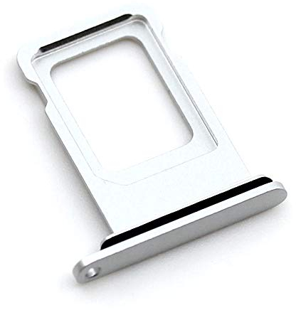 Support de Carte SIM Compatible avec Apple iPhone XR Blanc avec Chiffon de Nettoyage d'écran mungoo