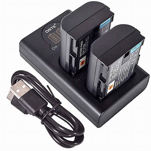 DSTE LP-E6 Batterie Rechargeable (Paquet de 2) et Chargeur Double USB Smart LED Compatible avec Canon EOS 5D Mark II, DS Mark III, 5D Mark IV, 5DS, 5DS R, 6D, 7D, 7D Mark II, 80D, 70D, 60D, 60Da
