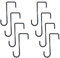 Zimjoy 8 Piezas Ganchos para Valla,Ganchos Patio,Planta Ganchos,Ganchos de Vinilo Cercas,Para Candelabros de Interior y Exterior,plantas y Jardineras,Gancho para comedero de pájaros(Negro)