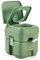 DREAMADE 20L Campingtoilette mit Abnehmbarem Abwasser- und Frischwassertank, Reisetoilette aus HDPE, Mobile Toilette, bis zu 200 kg belastbar, mit Spülung, für Wohnwagen & Garten (Grün)