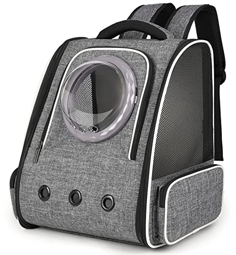 Trasportino Zaino Porta Cane Gatto 10kg, Borsa Trasporto Grande per Animali con 3 Ingresso Apertura dall'alto con Rete Traspirante Portatile Borsa Capsule Ventilato Pieghevole per Viaggio