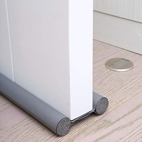 96cm Flexible Porte Bande d'étanchéité inférieure Garde scellant Bouchon Coupe-Froid Vent poussière bloqueur (1, Gris)
