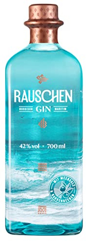 Rauschen Gin – 700ml - 42% vol. - hergestellt in Norddeutschland in der Kupferbrennblase - Nordisch Maritim – Rauschen – premium Flasche handcrafted – single batch Abfüllung - Made in Germany