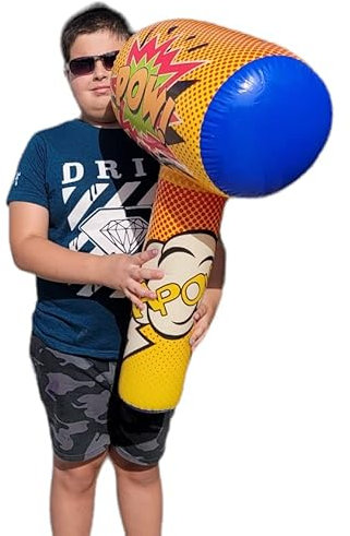 AMERICAN WIT Huge Super Hero Inflatable Bopper (30 x 17) Suprehero Inflate Hammer, Mullet for Play Fights and Action (2 Pack)