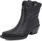 QUEEN HELENA Texani Stivaletti Camperos con Tacco Bassi Cowboy Ricamati a Punta Western Donna X28-102 (Nero, Sistema Taglie Calzature EU, Adulto, Donna, Numero, Media, 37)