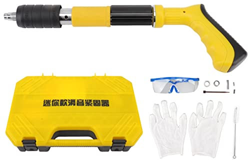 Pistolet à Clous en Acier, Mini Pistolet à Clous Manuel, Silencieux, Conception de Tir à 3 Niveaux, Machine de Tir à Ongles Réglable pour Mur de Ciment, Travail du Bois Domestique