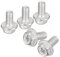 sourcing map M5 x 10 mm Kreuzschlitz-Sechskant-Flanschschrauben, 10 Stück 304 Edelstahl Sechskant-Kreuzschlitz-Flanschkopf-Sechskantschrauben Maschinenschrauben