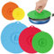 Retrok 5pcs Couvercle Silicone Alimentaire 4/6/8/10/12inch Résistant À La Chaleur Couvercle Conserve Réutilisable Bol Tasse Couvercle De Casserole Lavable Au Lave-Vaisselle pour Four Réfrigérateur